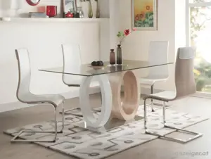 Esstisch Glastisch im ausgefallenen Design