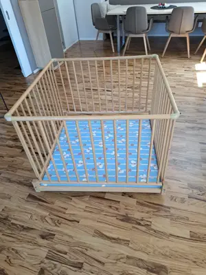 Kinderbett mit zweiter Ebene als Krabbelbox Bild 4