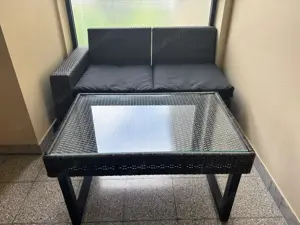 IKEA SOLLERÖN Loungeset   2er Sofa & Tisch mit Glasplatte | Top Zustand
