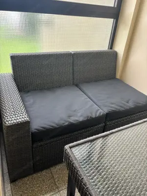 IKEA SOLLERÖN Loungeset   2er Sofa & Tisch mit Glasplatte | Top Zustand Bild 2