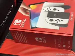 Nintendo OLED mit verpakung und rechung 