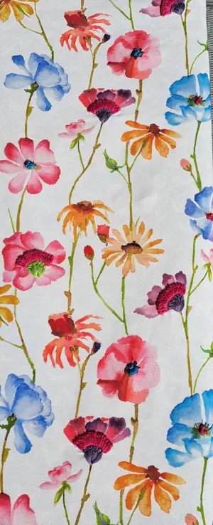 Vorhang, Vorhang Seitenteile, Dekostoff, Floral, Blumen, Gardine