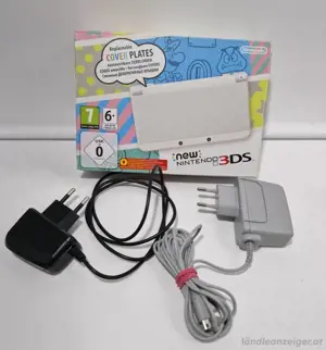 Nintendo 3DS mit TV-Spielekonsole, Ladegerät, Tasche für Spieleladegerät, Videospiele und box
