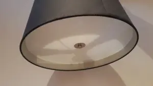 Pendelleuchte 3 -flammig schwarzer Stoffschirm Bild 2