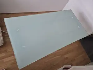 Schreibtisch aus Glas; guter Zustand