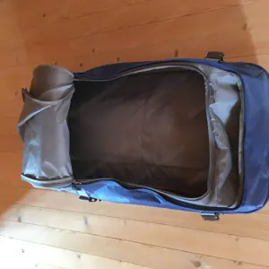 Blauer Reisetaschen-Koffertrolly groß, unten Hartschale, oben expandierbar Bild 4