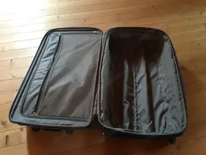 Blauer Reisetaschen-Koffertrolly groß, unten Hartschale, oben expandierbar Bild 5
