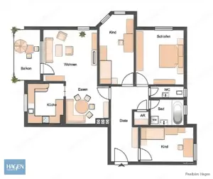 4 Zimmerwohnung in Lustenau Bahnhofstr. 19b   92qm + Balkon, Tiefgaragenplatz, großer Keller