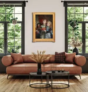 Heiligabendmädchen Carol singend William Hippon Gadsby Bild 2
