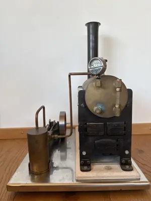 Dampfmaschine Unikat Metall massiv Bild 4