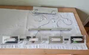Hängeleuchte silber Bild 3