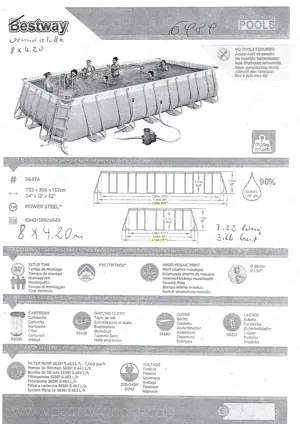 Aufstellpool mit kompletter Anlage und Filter