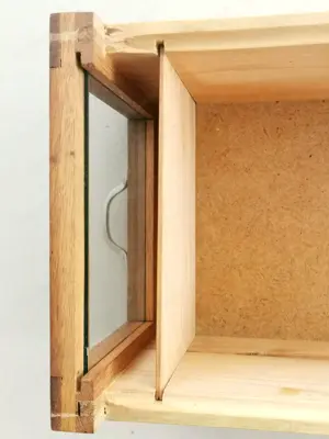 Schöner alter Apothekerschrank aus Vollholz | Vintage Bild 8