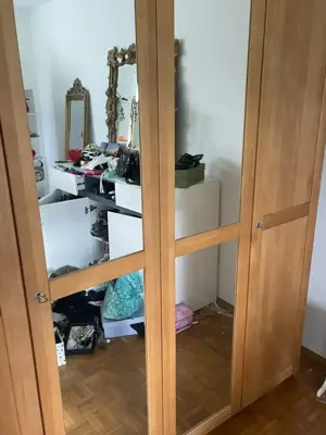 Hochwertiger Buche Vollholz Kleider Schrank Höhe 2,17 Länge 1,90 Tiefe 60 cm