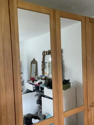 Hochwertiger Buche Vollholz Kleider Schrank Höhe 2,17 Länge 1,90 Tiefe 60 cm Bild 4