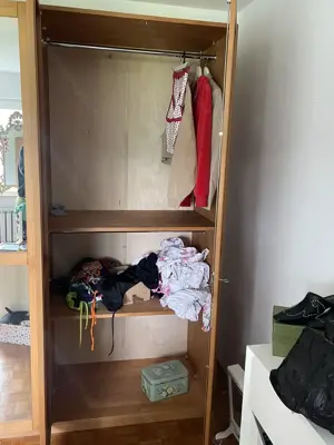 Hochwertiger Buche Vollholz Kleider Schrank Höhe 2,17 Länge 1,90 Tiefe 60 cm Bild 7