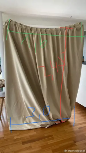 Vorhänge beige verdunkelt Bild 3