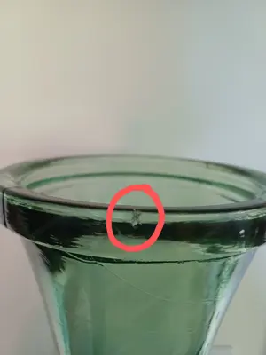 Schwere Glasvase, blau-grüner Farbverlauf Bild 2