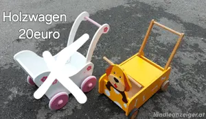 Holz PuppenWagen, Laufwagen Bild 4