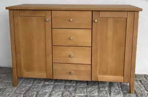 Hochwertiger Buche Vollholz Schrank Kommode Sidebord Höhe 80 Länge 1,2 Meter