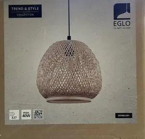 Pendelleuchte Dembleby Holzgeflecht natur Bild 3