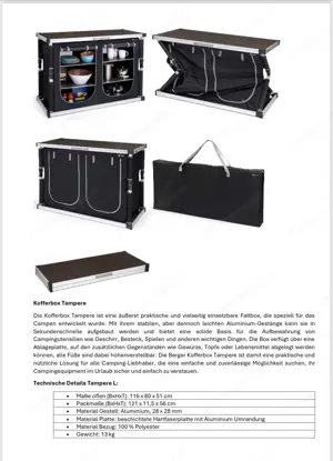Camping Faltschrank Neu