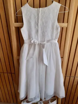 Set: Kommunionskleid + Bolero + festliche Schuhe Bild 2