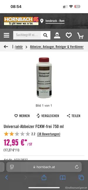 Abbeizgel für Farben und Lacke