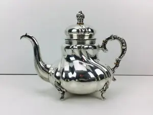 835 Silber Tafelsilber 3476 Gramm Chippendale Tee Kaffee Service Set  Bild 4