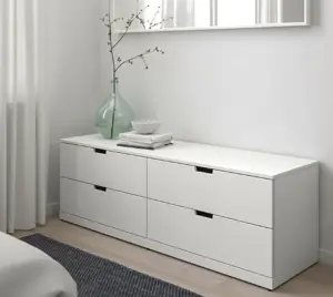 IKEA NORDLI Kommode mit 4 Schubladen, weiß, 160x54 cm