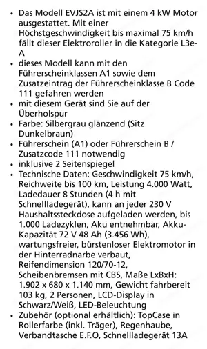 E.F.O.-Elektro-Roller gebraucht zu verkaufen  Bild 5