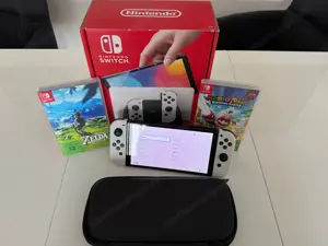 Nintendo Switch OLED Weiß - OVP - 2 Spiele - Tasche - Top Zustand