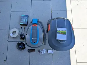 Gardena Smart Sileno City 250 mit Garage + ROBONECT+ SMART HOME + Zubehör