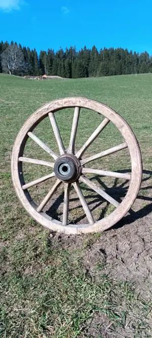 Wagenrad aus Holz