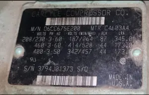 kompressor kühlkompressor C3 Carlyle Compressor 06CC675E200 Bild 2