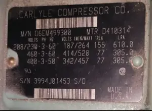 Kompressor Verdichter C3 Carlyle Compressor 06EM499300