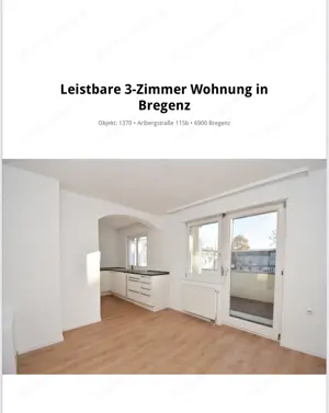 3-Zimmer Wohnung in Bregenz zu vermieten