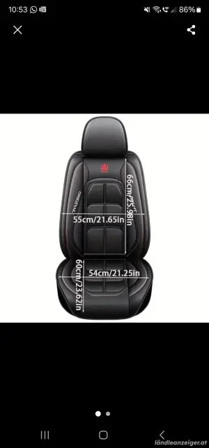 Auto Sitzbezug neu - Fehlkauf