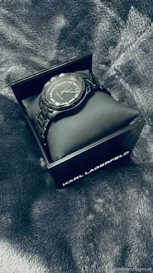 Uhr, Karl Lagerfeld, schwarz silber Bild 10