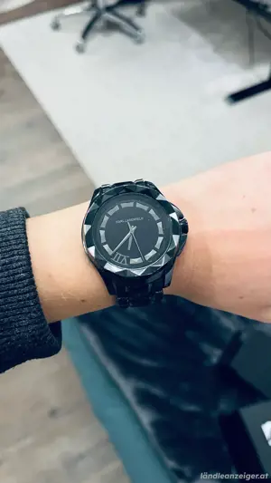 Uhr, Karl Lagerfeld, schwarz silber Bild 5