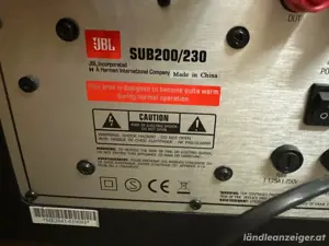 JBL subwoofer 200 230 Bild 3