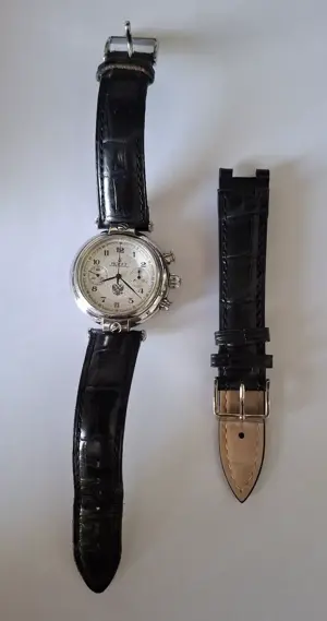 Poljot Chrono mech. m. Datum, Durchm Glas 3 cm mit Rand 3,9 cm Bild 2