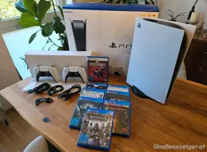 PlayStation 5 Disc + 2 Controllers+ 6 Spielen
