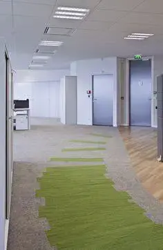 Wunderschöne grüne 25 m x 100 cm Teppichfliesen von Interface Bild 6