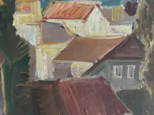 Leopold Fetz Ölbild 107cm x 77cm, Titel "Bregenz" Bild 4
