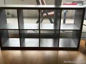Ikea Kallax Regal, grau, Fronten Schichtholzdesign