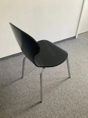 Stühle Holz 5 Stk. Wartezimmer Esszimmer Schwarz Bild 3