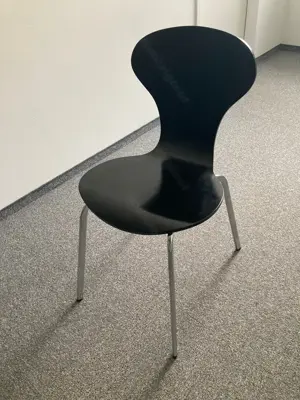 Stühle Holz 5 Stk. Wartezimmer Esszimmer Schwarz Bild 2