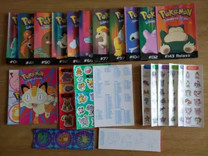 Pokemon Topps Karten, Sammelsticker, Pikachu-Plüschtier ... Bild 7
