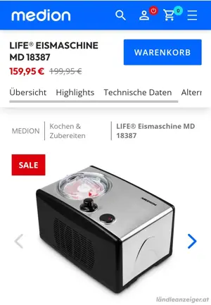 Eismaschine Medion 